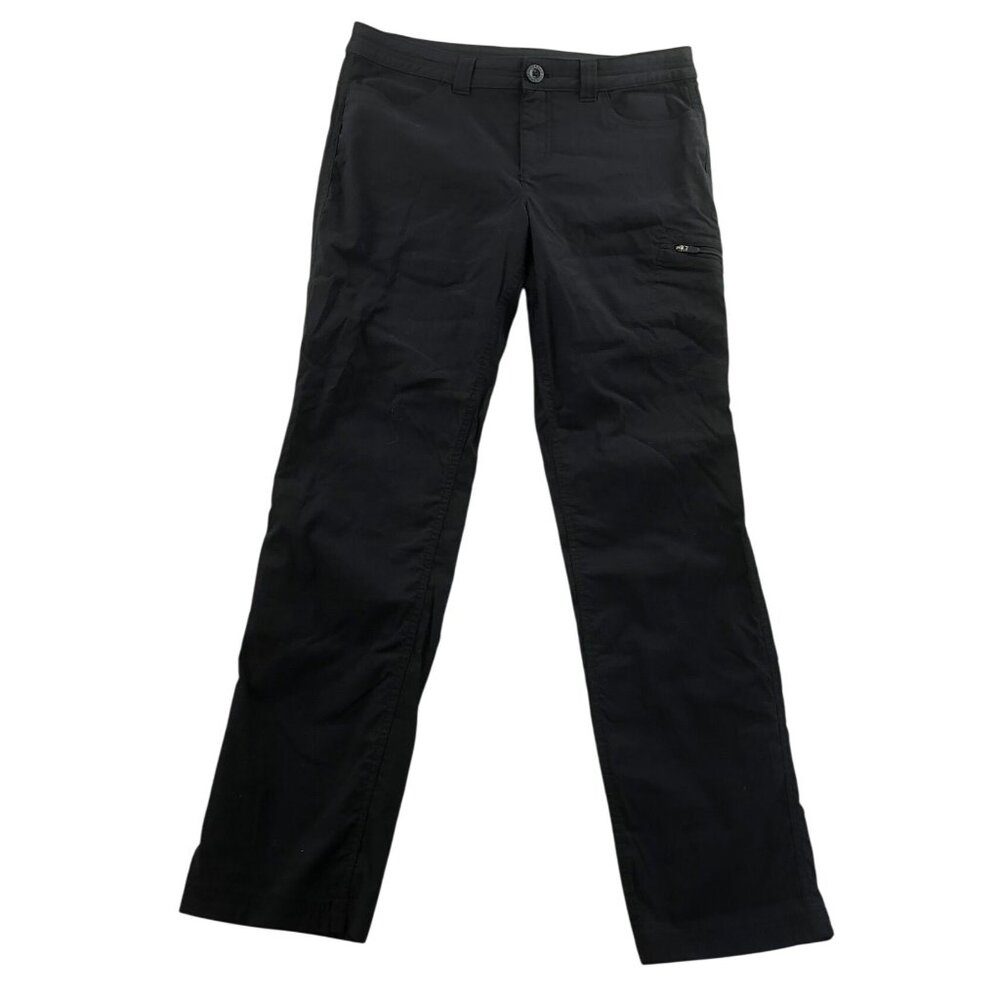 Eddie Bauer Womens Cargo Pants 6 Black Stretch Straaight Leg Outdoors Mid Rise